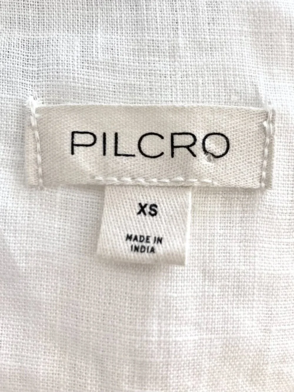 ANTHROPOLOGIE Pilcro Tallulah Double Puff Sleeve Linen Blouse XS White